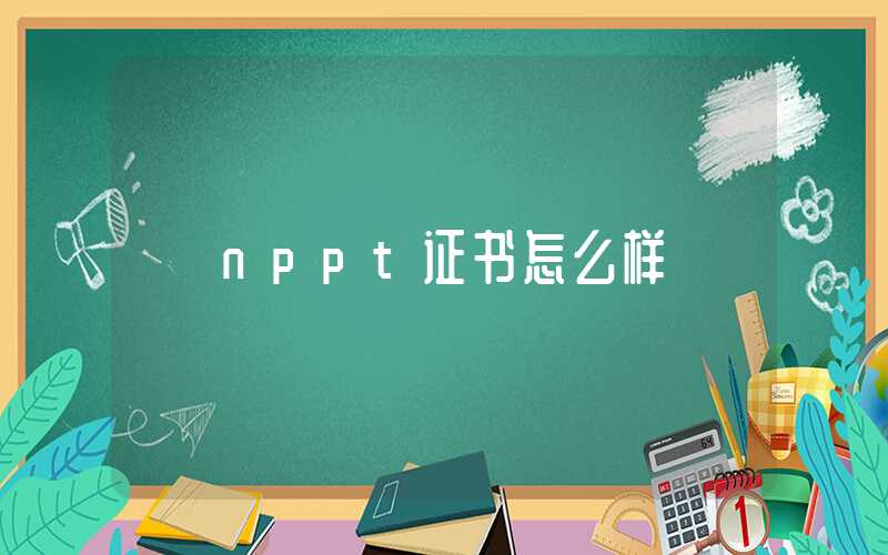 nppt证书怎么样